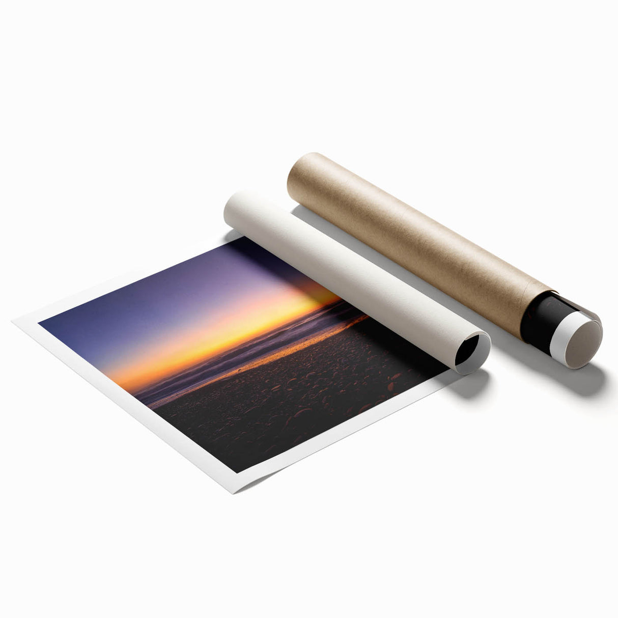 Extra large rolled print of a serene New Zealand West Coast scenery, featuring soft pastel hues.