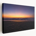 Large stretched canvas depicting a serene New Zealand West Coast landscape, in soft blue and green hues.