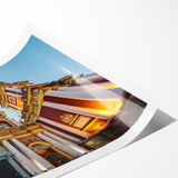 Extra large rolled print featuring line art flowers in muted earth tones, suitable for large living room wall art.