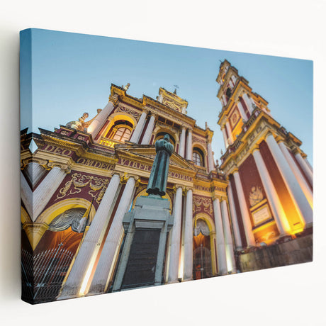 Stretch canvas print of an Argentinian landscape, featuring muted earth tones, ideal for kitchen wall art.