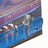 Large abstract wall art of a Bolivian landscape in muted earth tones on acrylic glass, ideal for dining room ambiance.