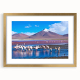 Abstract art print of a Bolivian landscape in textured earth tones on a large framed canvas, ideal for living room decor.
