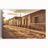 Large black and white stretched canvas of Santiago, Chile skyline, ideal for kitchen wall art.