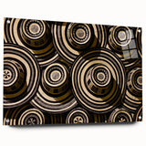 Large abstract wall art depicting a colorful Colombian landscape on acrylic glass, suitable for bedroom or dining room decor.