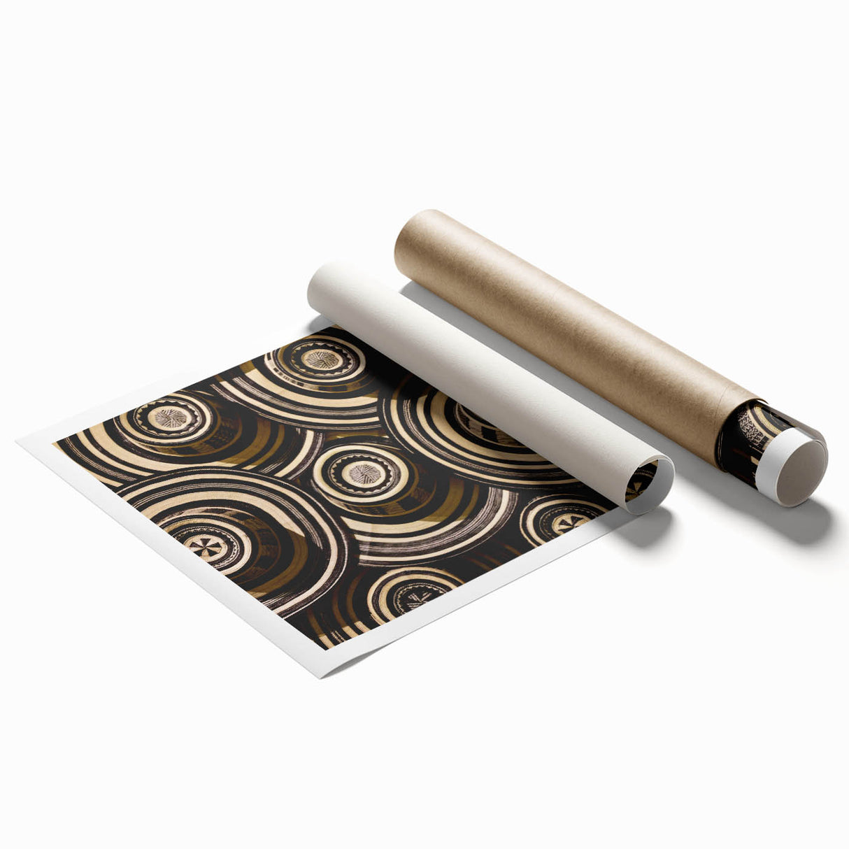 Extra large rolled print of a lush Colombian landscape with vibrant green and floral details.