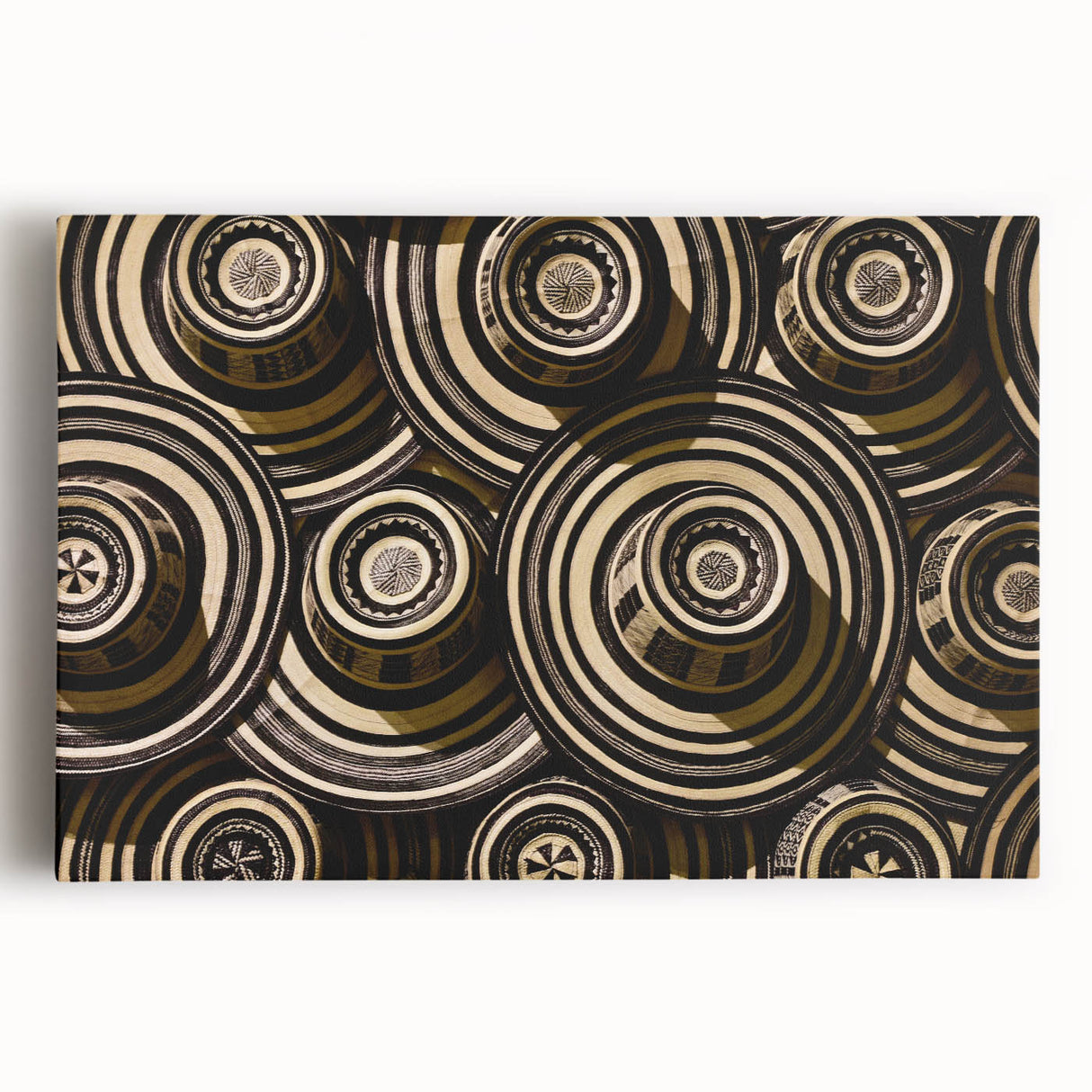 Black and white photograph of Colombian landscape on stretched canvas, suitable as large kitchen wall art.