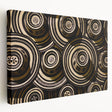 Side view of a stretched canvas featuring a Colombian landscape in earthy tones, ideal for kitchen wall art.