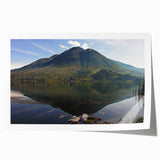 Rolled print of an Ecuadorian landscape with lush greenery and floral elements in soft earth tones.