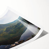 Extra large wall art featuring line art flowers in soft pastel hues on a rolled print, suitable for large living room decor.