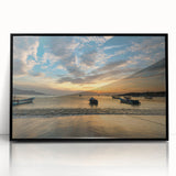 Large abstract wall art depicting a Venezuelan landscape in muted earth tones on a framed acrylic.