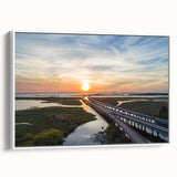 Vintage poster art of Alabama scenery on a white-framed canvas, featuring colorful art in extra large size.