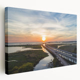 Large art depicting an Alabama landscape on stretched canvas, featuring muted earth tones, ideal for kitchen wall art.