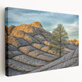 Large art of Coyote Buttes in Arizona on stretched canvas, featuring earthy red and orange tones, ideal for kitchen wall art.