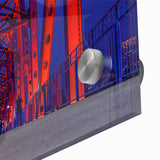 Large abstract wall art depicting an Arkansas scenery in muted earth tones on acrylic glass, suitable for dining room decor.