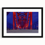 Extra large abstract art print of a colorful, textured Arkansas scenery on a framed canvas, ideal for living room decor.