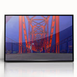 Large abstract wall art featuring a vibrant depiction of Arkansas scenery on a black framed acrylic print.