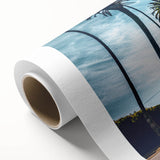 Art Deco style poster of Beverly Hills scenery on rolled canvas, suitable for nursery wall art or dining room decor.