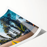 Extra large wall art featuring line art flowers in muted earth tones on rolled print, ideal for large living room decor.