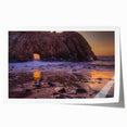 Rolled canvas print of Big Sur landscape with vibrant green and blue tones, ideal for art wall dining room.