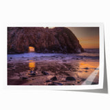 Rolled canvas print of Big Sur landscape with vibrant green and blue tones, ideal for art wall dining room.