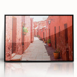 Large abstract wall art depicting the Catalina Island coastline in muted earth tones on a framed acrylic panel.