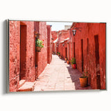 Landscape art painting of Catalina, California on a framed canvas, featuring colorful art with vintage poster elements.