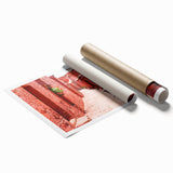 Extra large rolled print of Catalina, California scenery in soft pastel shades, ideal for classy bathroom wall art.