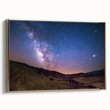 Framed canvas of Death Valley landscape in muted earth tones, ideal for bedroom wall art.