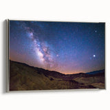 Framed canvas landscape art painting of Death Valley in muted earth tones, ideal for office decor.