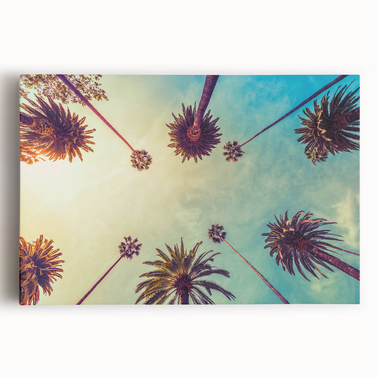 Black and white aerial view of Los Angeles on large stretched canvas, ideal for kitchen wall art.