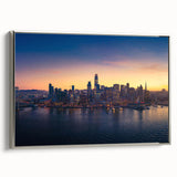 Landscape art painting of San Francisco on framed canvas.
