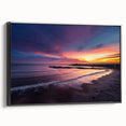 Black and white framed canvas depicting the Santa Cruz landscape, ideal for bedroom wall decor.