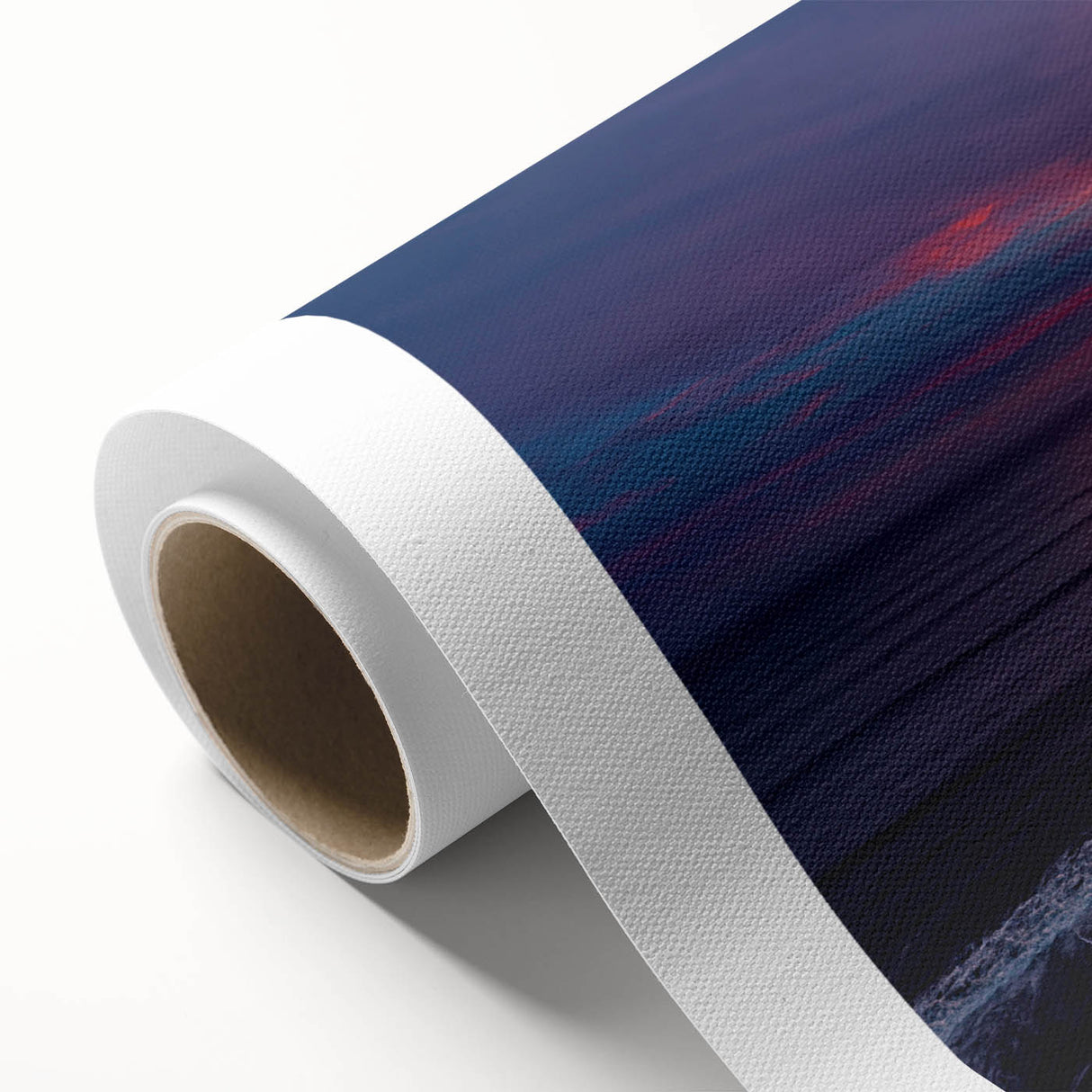 Art deco poster of Santa Cruz scenery in pastel shades on rolled canvas, ideal for nursery wall art.