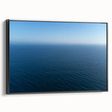 Black and white framed canvas of Santa Monica landscape, ideal for bedroom wall art with a vintage poster style.