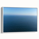 Vintage poster art of Santa Monica with vibrant colors on a large framed canvas, suitable for living room decor.