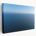 Large canvas print of Santa Monica scenery in vivid blue and golden hues, suitable for kitchen wall art.