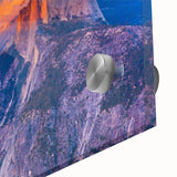 Large acrylic print of Yosemite scenery in muted earth tones, ideal for dining room art with a mid-century modernist style.