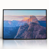 Large abstract wall art depicting Yosemite scenery in muted earth tones on a framed acrylic.