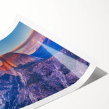 Extra large wall art featuring line art flowers in soft pastel shades on a rolled print.