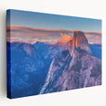 Yosemite National Park landscape on large stretched canvas, featuring earthy green and brown tones.