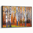 Black and white landscape art painting of Aspen, Colorado on framed canvas, suitable for bedroom wall decor.