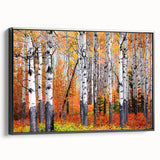 Black and white landscape art painting of Aspen, Colorado on framed canvas, suitable for bedroom wall decor.