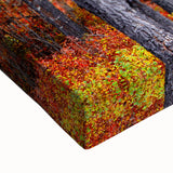 Black and white landscape art painting of Aspen trees on stretched canvas, ideal for bedroom wall art.