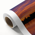 Art deco poster of Denver skyline in pastel shades on rolled canvas, ideal for nursery wall art.