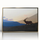 Framed acrylic print of Rocky Mountains in Colorado, featuring earth tones, ideal for modern art wall decor.