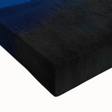 Large black and white landscape art painting of the Rocky Mountains on stretched canvas, suitable for bedroom decor.