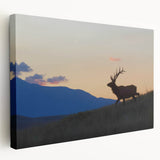 Large canvas art depicting the Rocky Mountains in muted earth tones, ideal for kitchen wall decor.