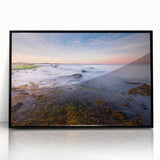 Large abstract wall art depicting a Connecticut scenery in black and white tones on a framed acrylic.