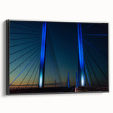 Black and white framed canvas of Delaware landscape, ideal for bedroom wall decor, featuring vintage poster art style.