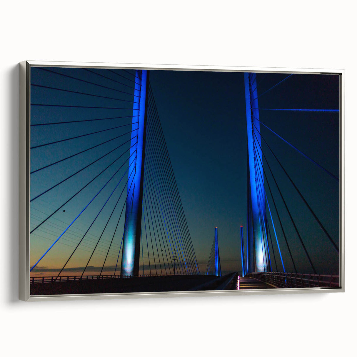 Framed canvas depicting a vintage Delaware landscape in muted earth tones, ideal for enhancing a living room decor.